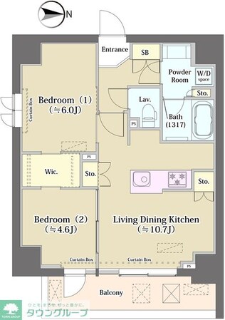 クリオラベルヴィ元浅草の物件間取画像